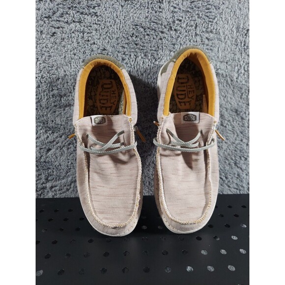 Hey Dude Wally Mens Linen Sneakers Size 7 - Picture 8 of 8